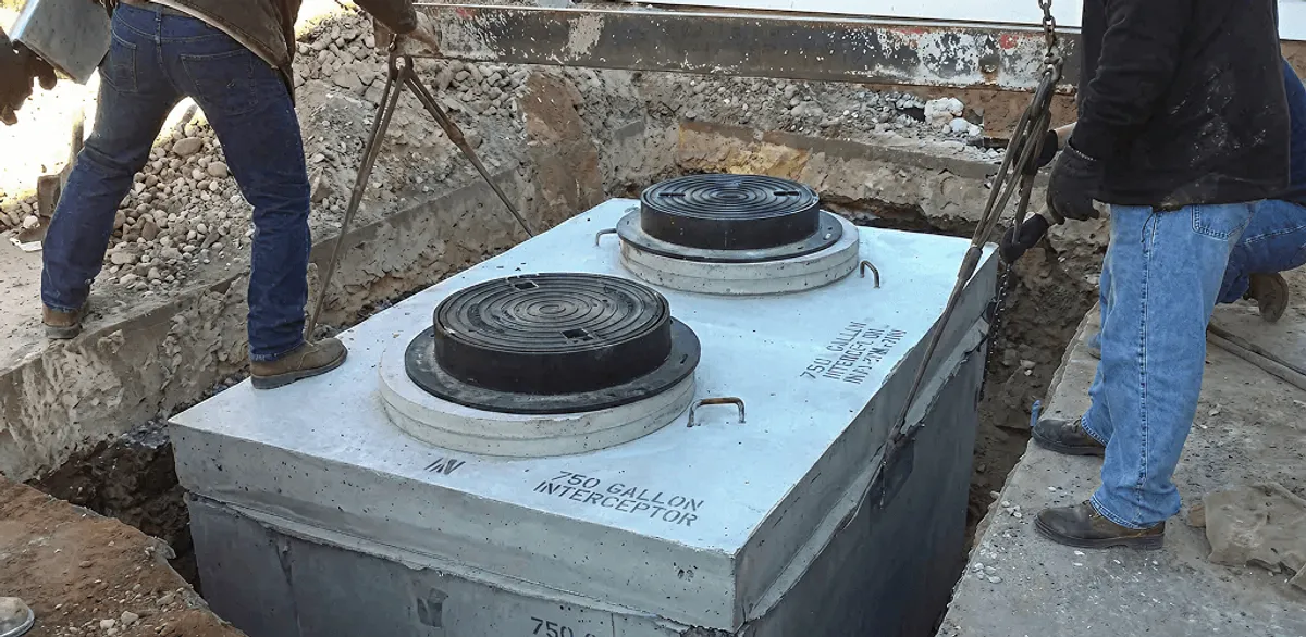 Grease trap installation for a commercial property drainage system in Chula Vista, CA